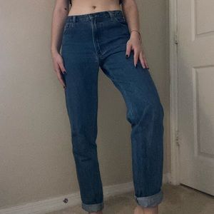 Navy blue cute mom jeans
